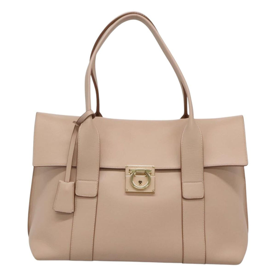 Salvatore Ferragamo Brown Leather Gancini