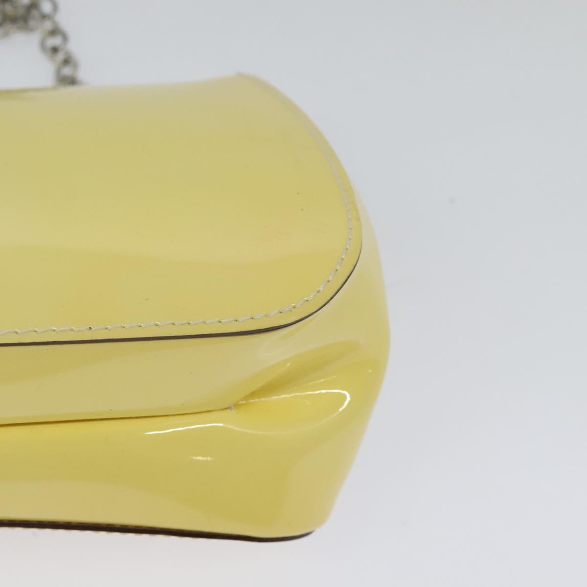 Salvatore Ferragamo Yellow Patent Leather Gancini