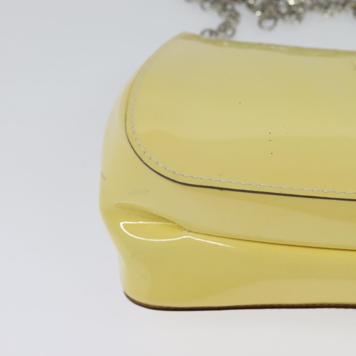 Salvatore Ferragamo Yellow Patent Leather Gancini
