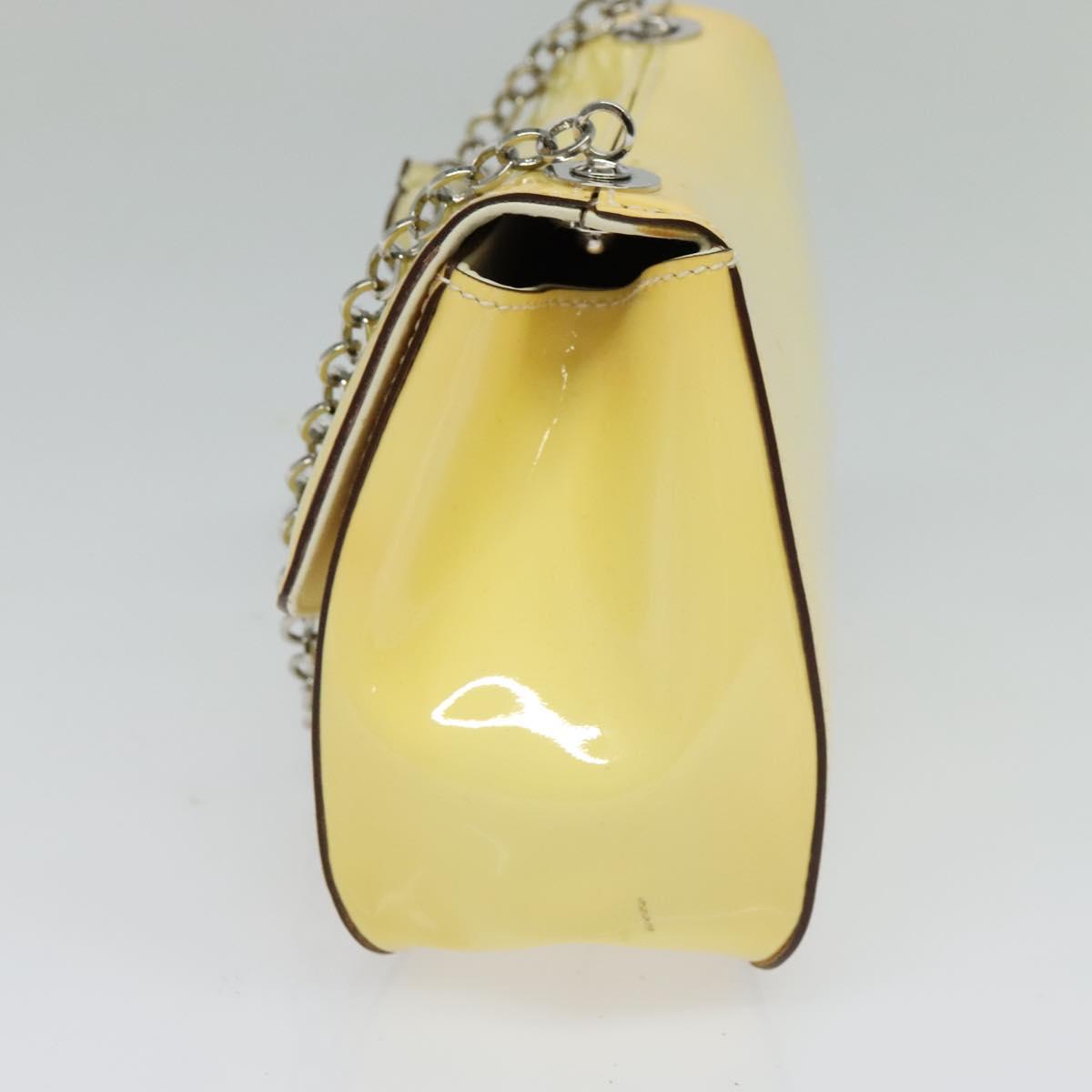 Salvatore Ferragamo Yellow Patent Leather Gancini