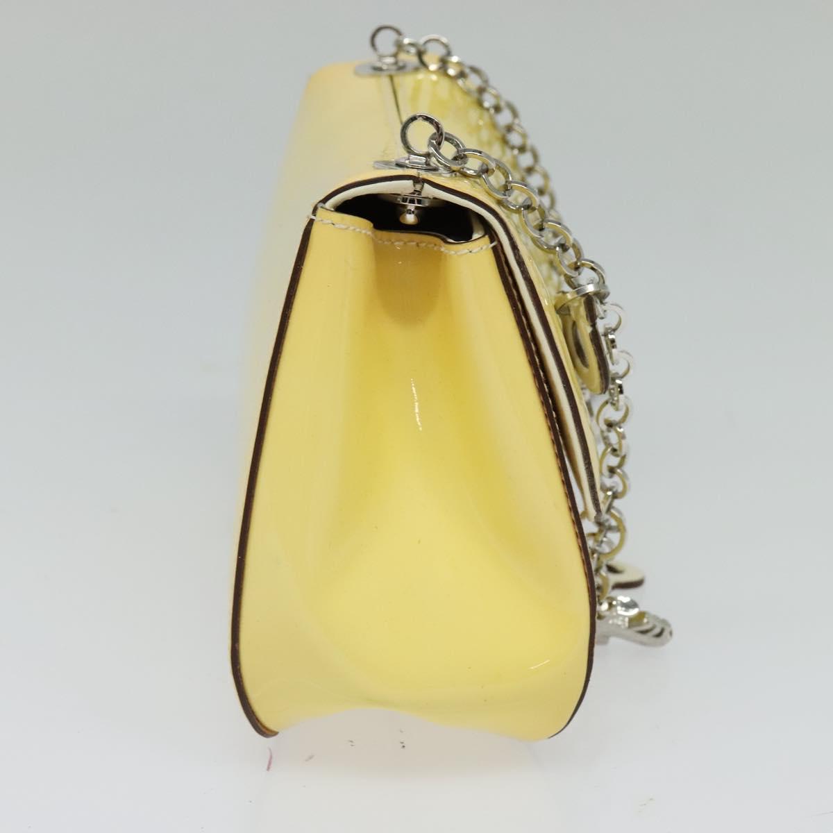 Salvatore Ferragamo Yellow Patent Leather Gancini