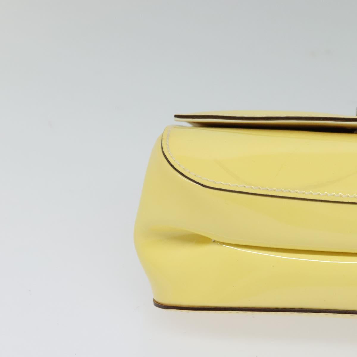 Salvatore Ferragamo Yellow Patent Leather Gancini