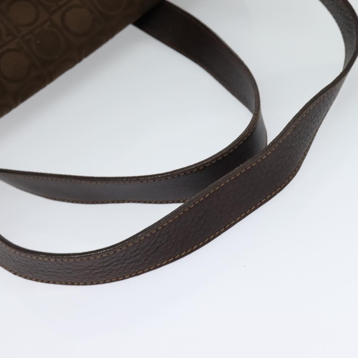 Salvatore Ferragamo Brown Leather Gancini