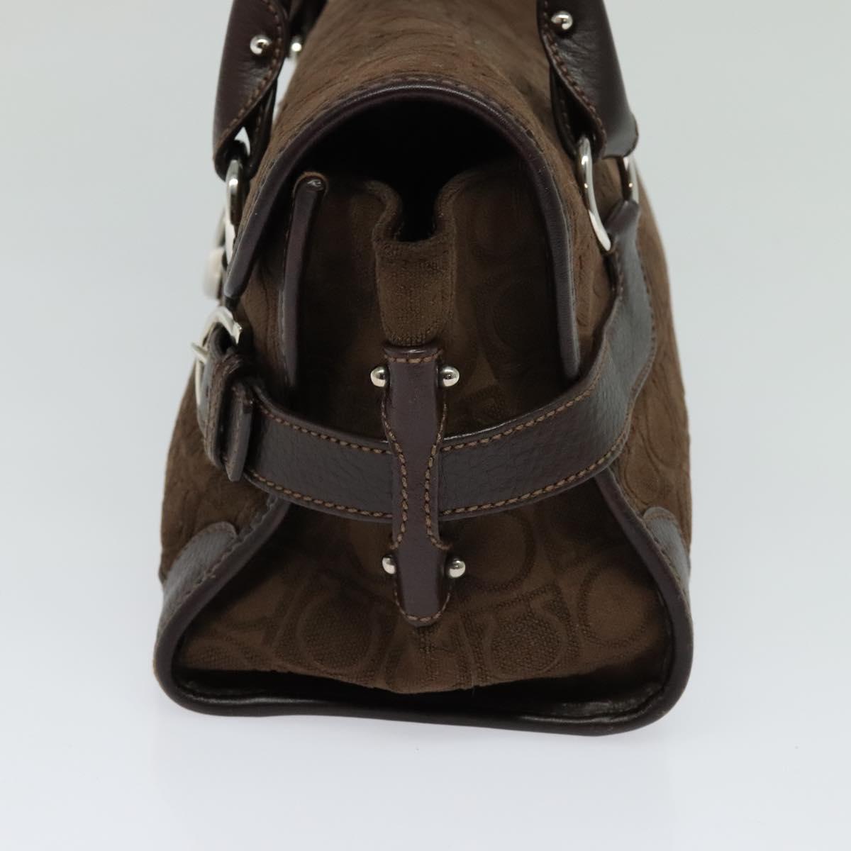 Salvatore Ferragamo Brown Leather Gancini