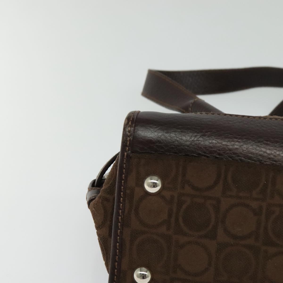 Salvatore Ferragamo Brown Leather Gancini