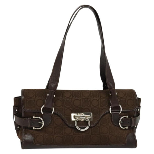 Salvatore Ferragamo Brown Leather Gancini