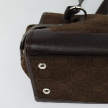 Salvatore Ferragamo Brown Leather Gancini