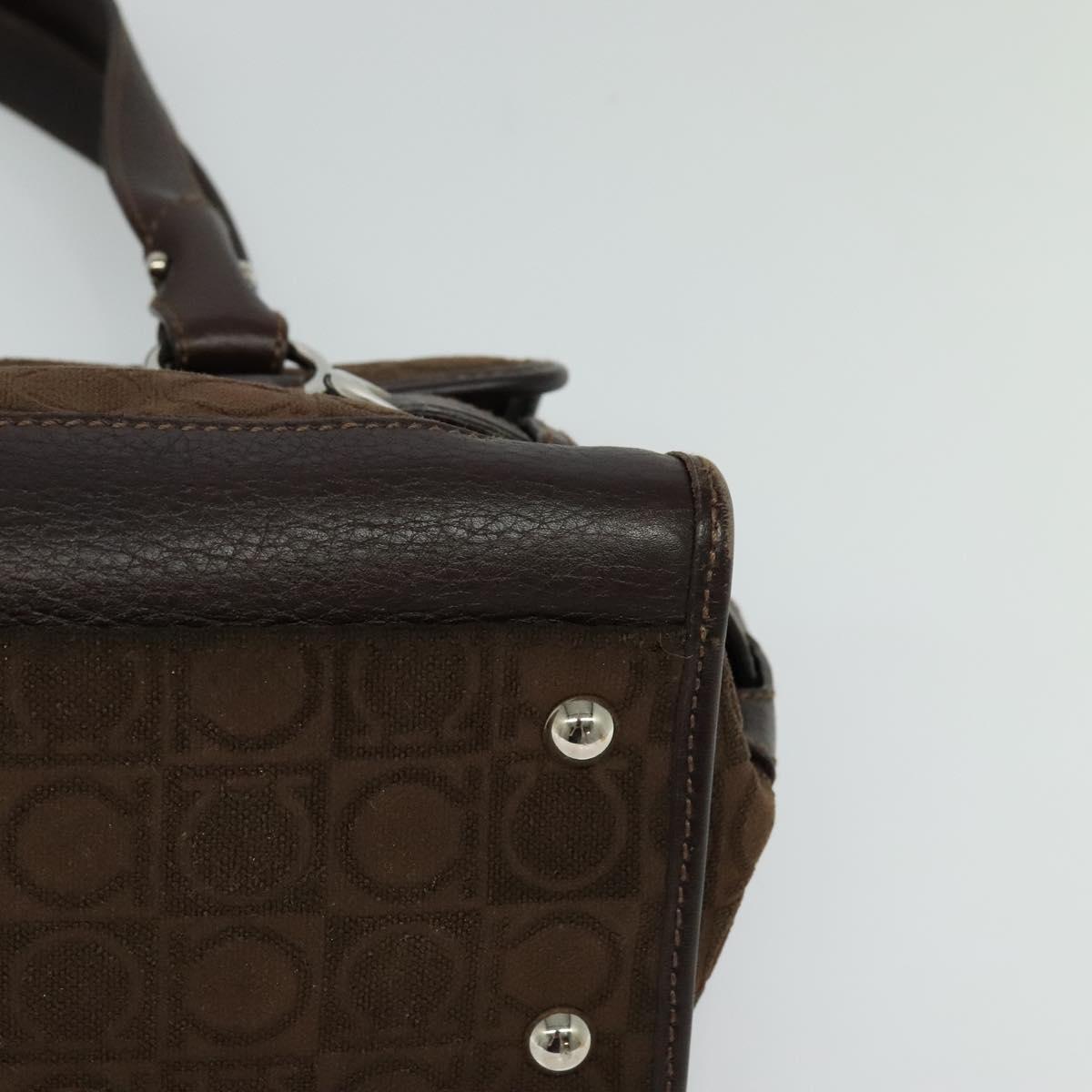 Salvatore Ferragamo Brown Leather Gancini