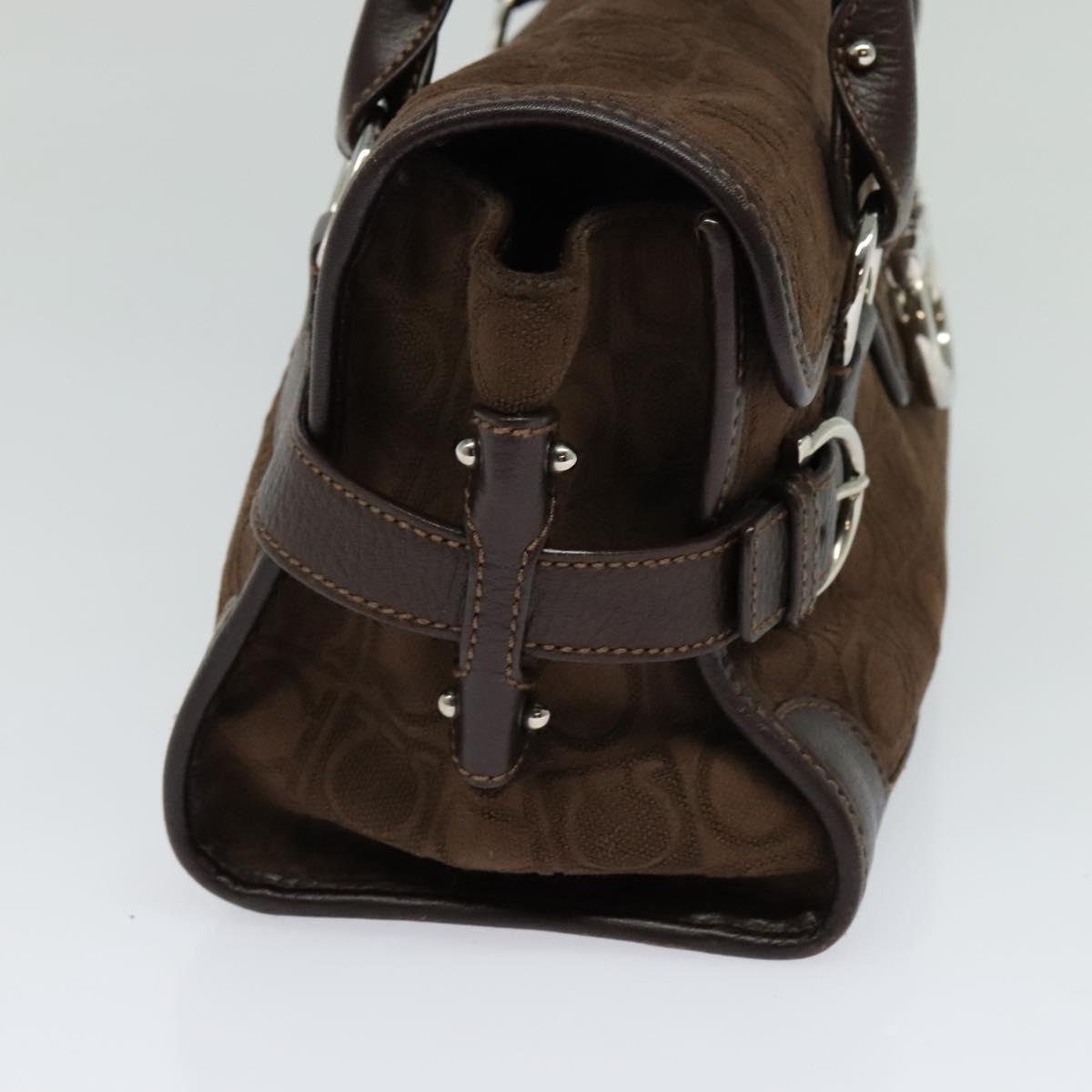 Salvatore Ferragamo Brown Leather Gancini