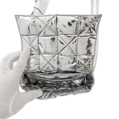 Bottega Veneta Silver Patent Leather Cassette
