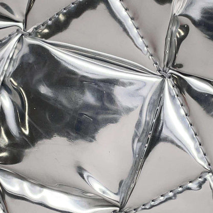 Bottega Veneta Silver Patent Leather Cassette