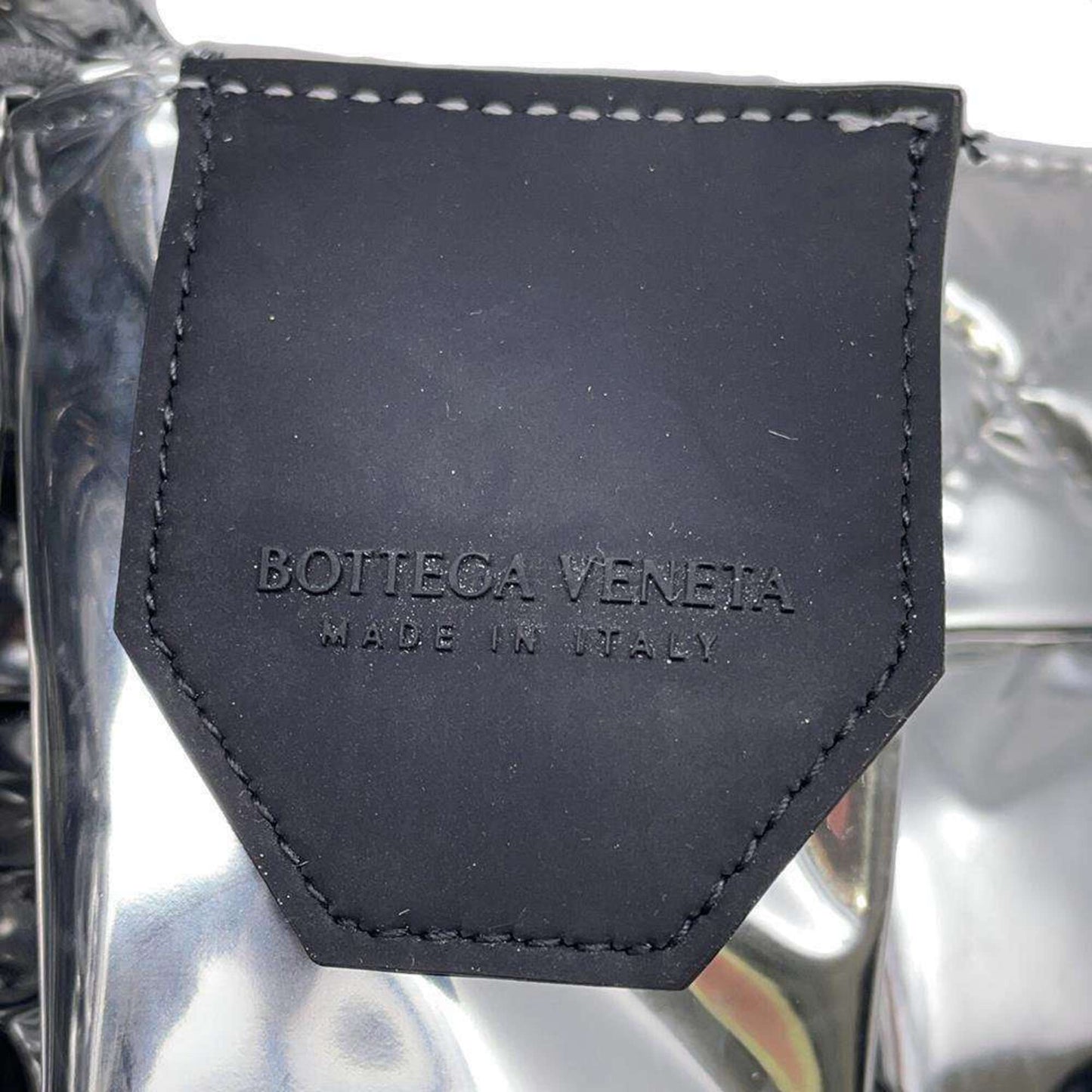 Bottega Veneta Silver Patent Leather Cassette