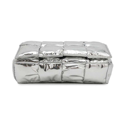 Bottega Veneta Silver Patent Leather Cassette