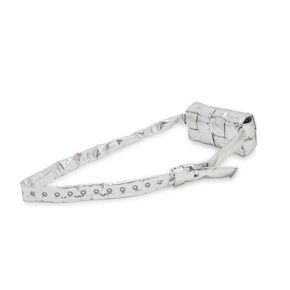 Bottega Veneta Silver Patent Leather Cassette