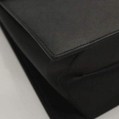 Salvatore Ferragamo Black Leather Gancini