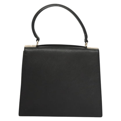 Salvatore Ferragamo Black Leather Gancini