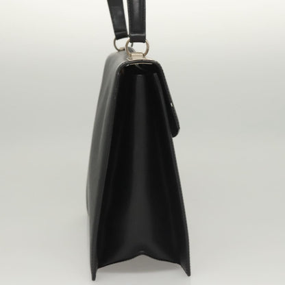 Salvatore Ferragamo Black Leather Gancini