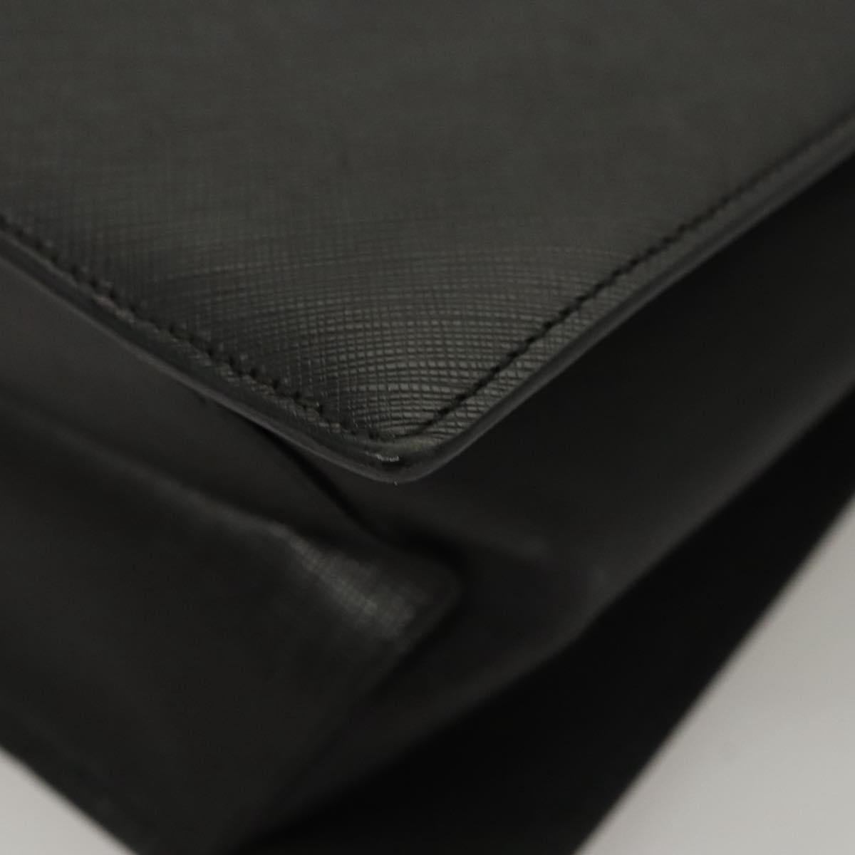 Salvatore Ferragamo Black Leather Gancini