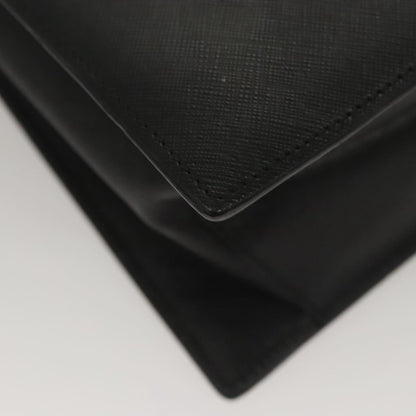 Salvatore Ferragamo Black Leather Gancini