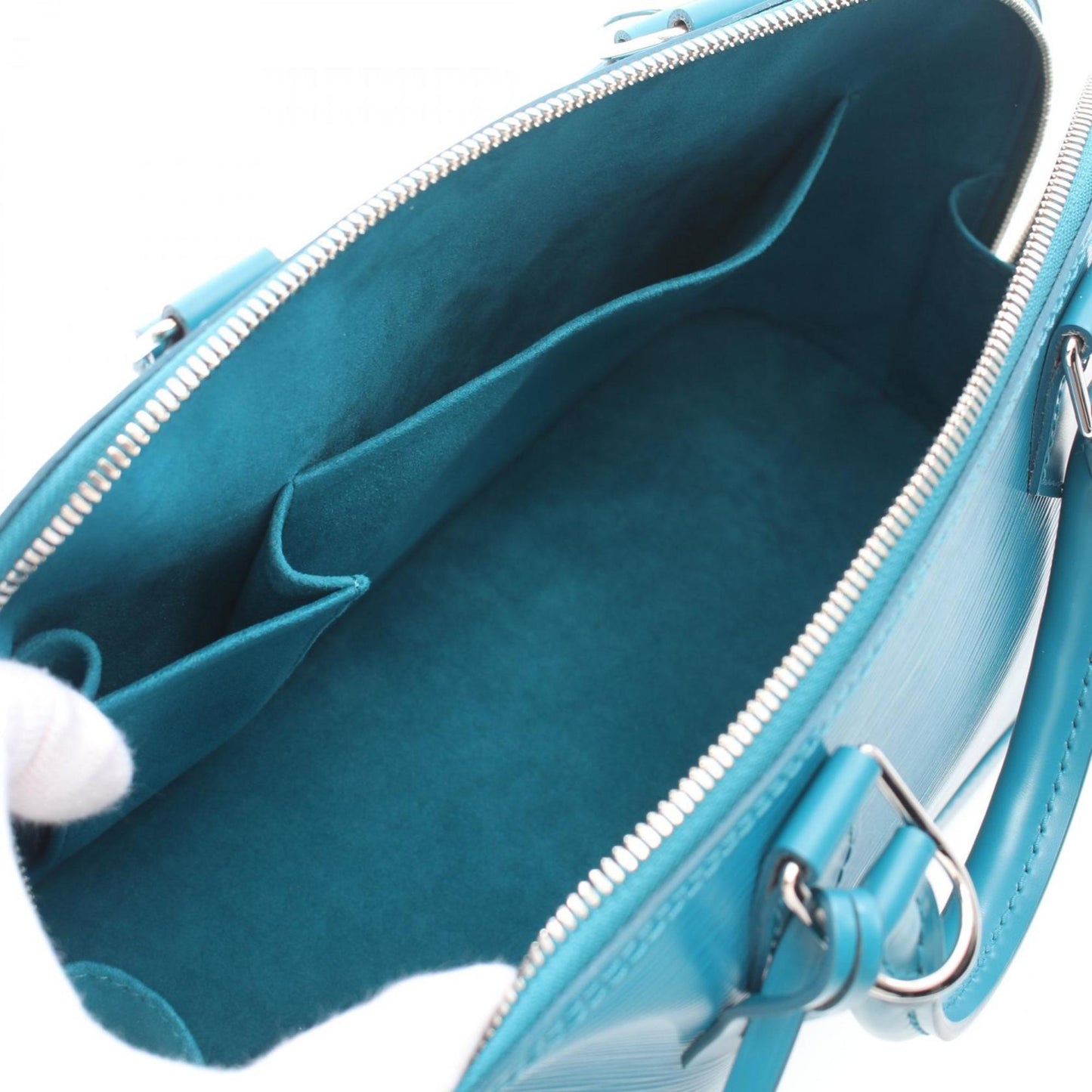Louis Vuitton Blue Leather Alma