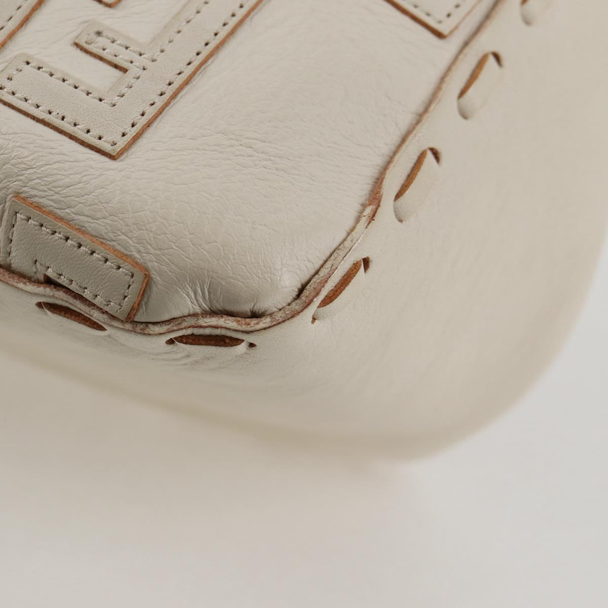 Fendi White Canvas Baguette