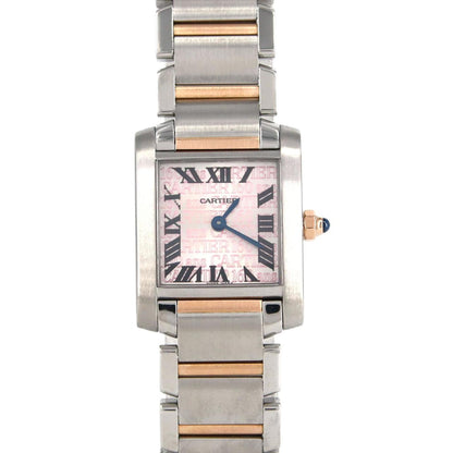 Cartier Pink Gold And Steel Tank Francaise