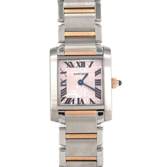 Cartier Pink Gold And Steel Tank Francaise