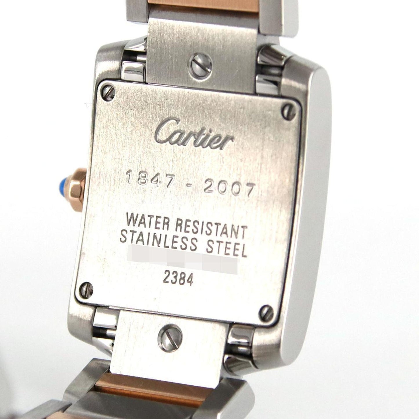 Cartier Pink Gold And Steel Tank Francaise