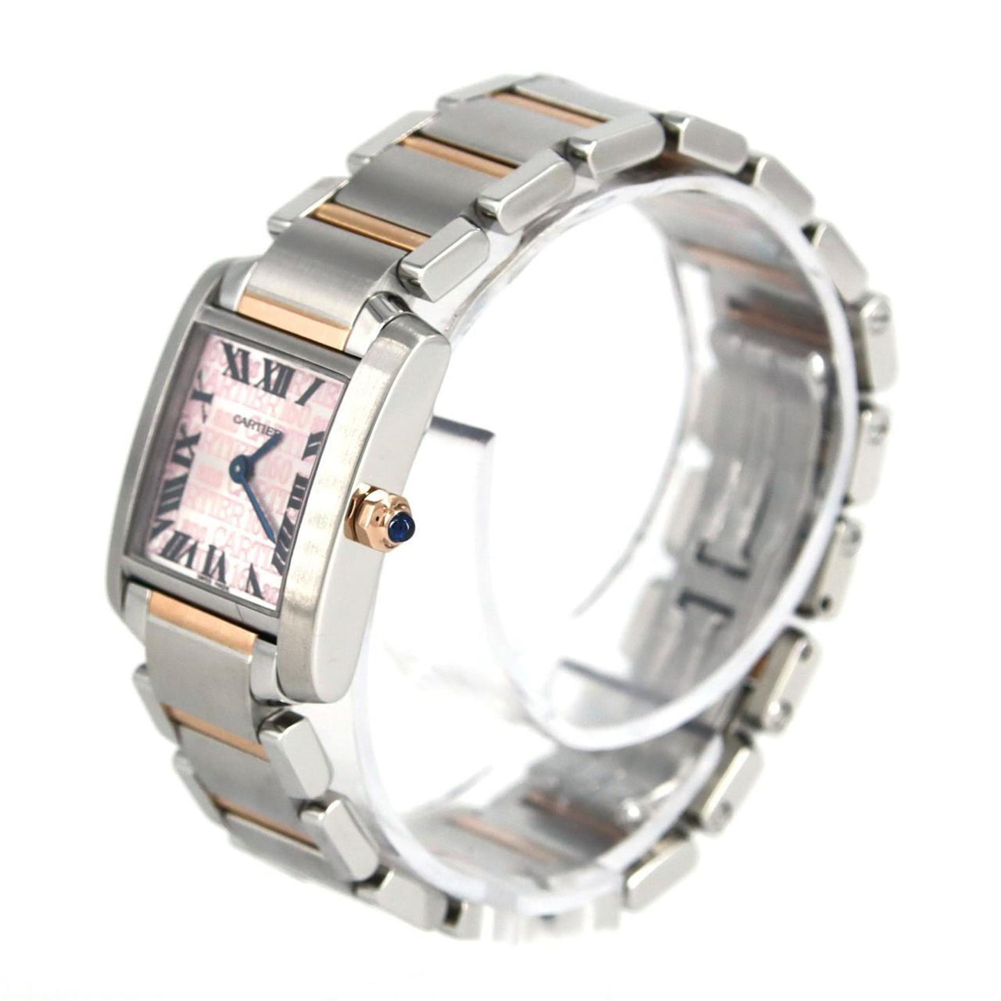 Cartier Pink Gold And Steel Tank Francaise