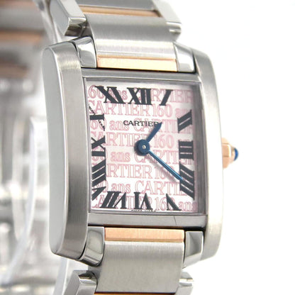 Cartier Pink Gold And Steel Tank Francaise