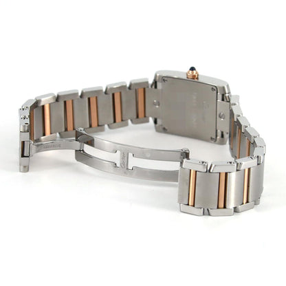 Cartier Pink Gold And Steel Tank Francaise