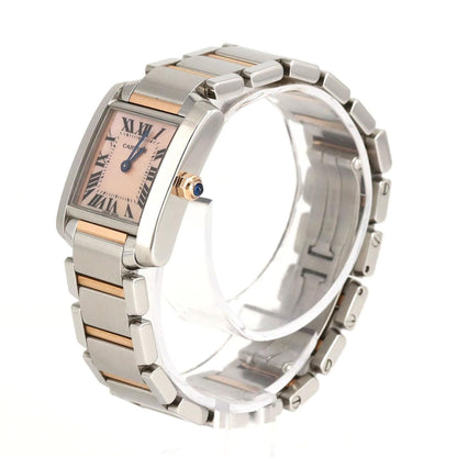 Cartier Pink Gold And Steel Tank Française