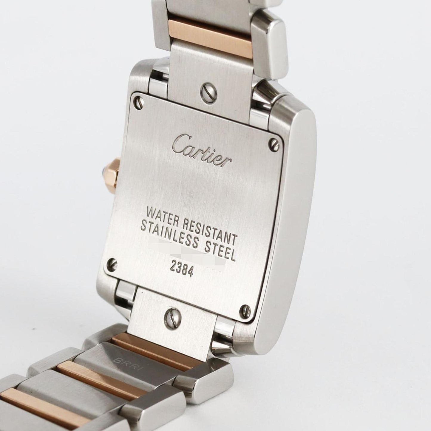Cartier Pink Gold And Steel Tank Française