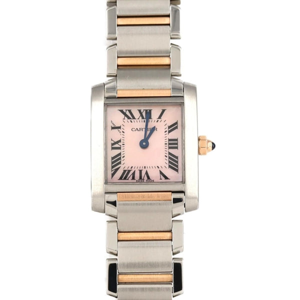 Cartier Pink Gold And Steel Tank Francaise