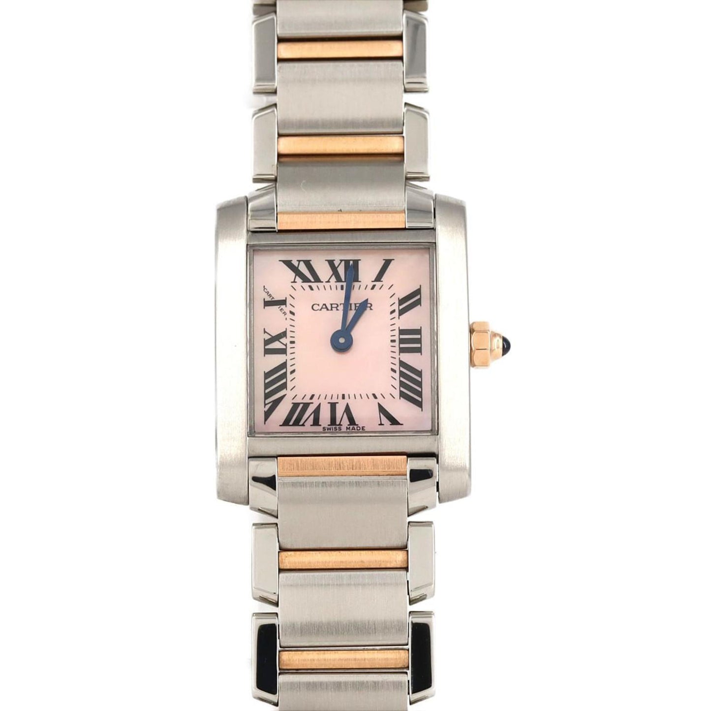 Cartier Pink Gold And Steel Tank Française