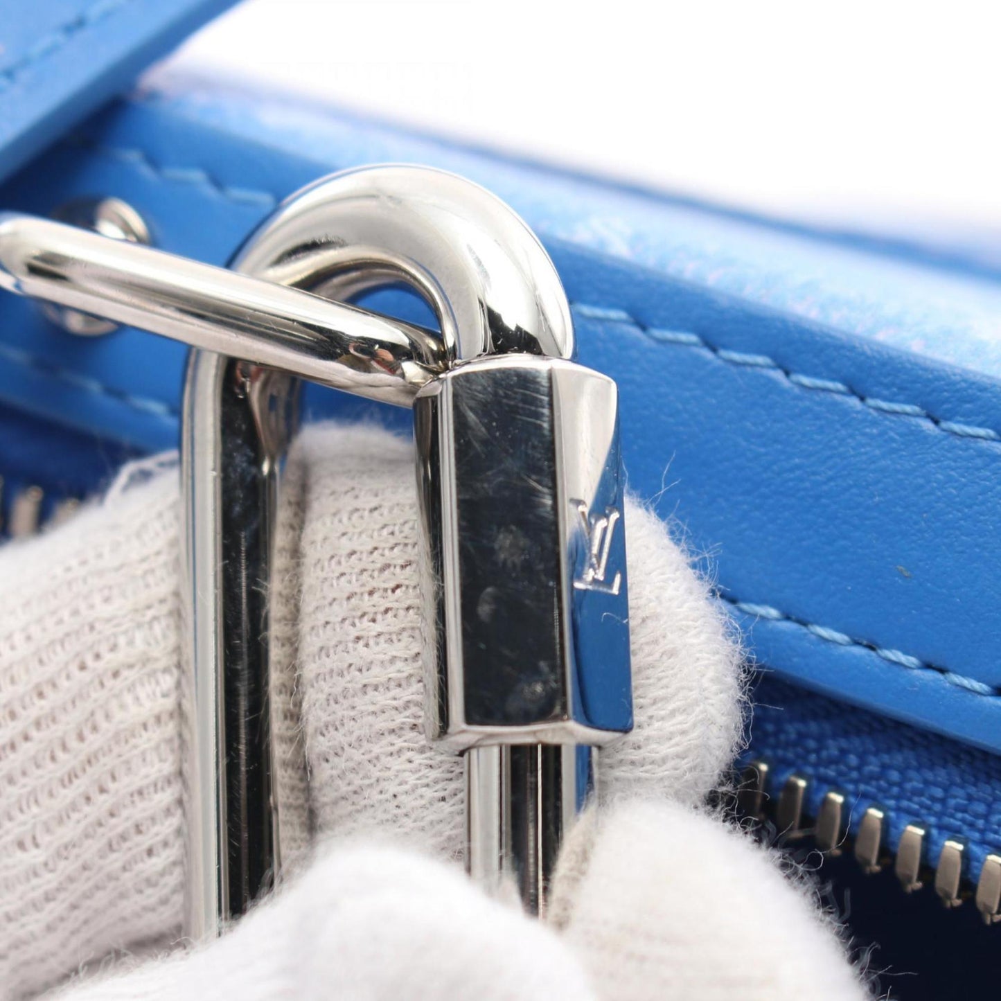 Louis Vuitton Blue Canvas Soft Trunk