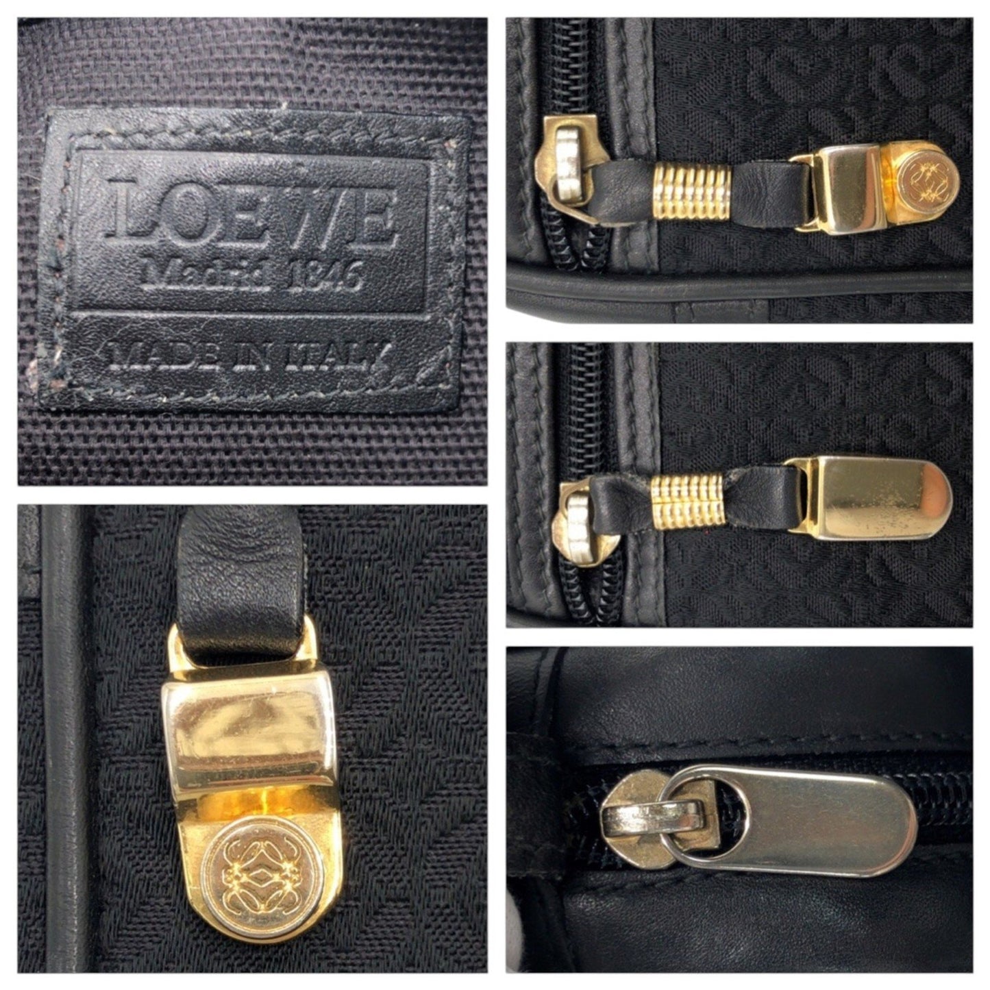 Loewe Black Canvas Anagram