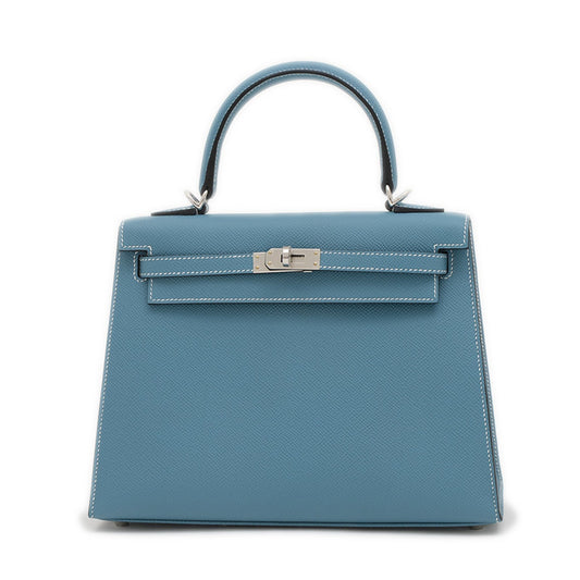 Hermès Blue Leather Kelly 25