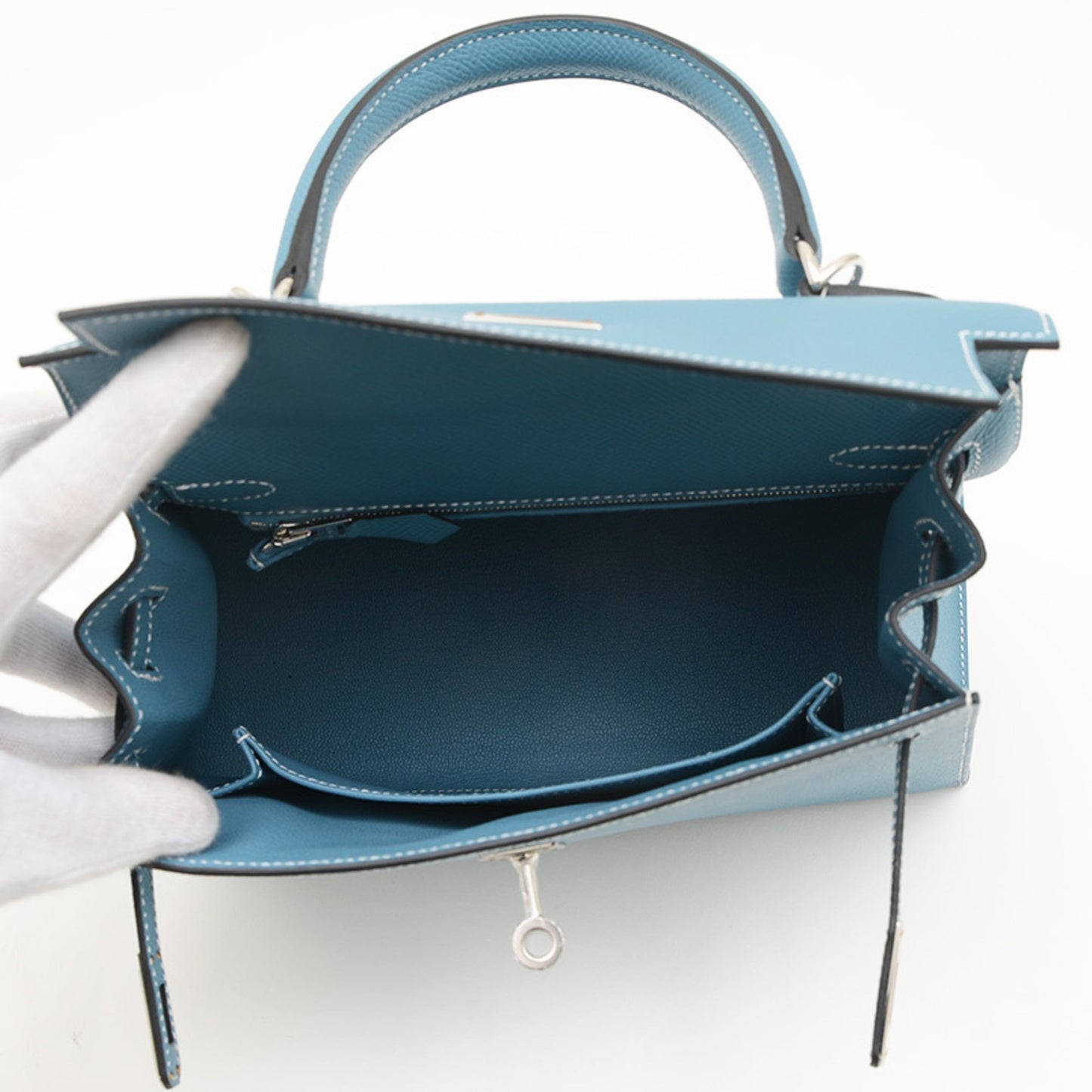 Hermès Blue Leather Kelly 25