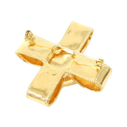 Chanel Gold Gold Plated Cross