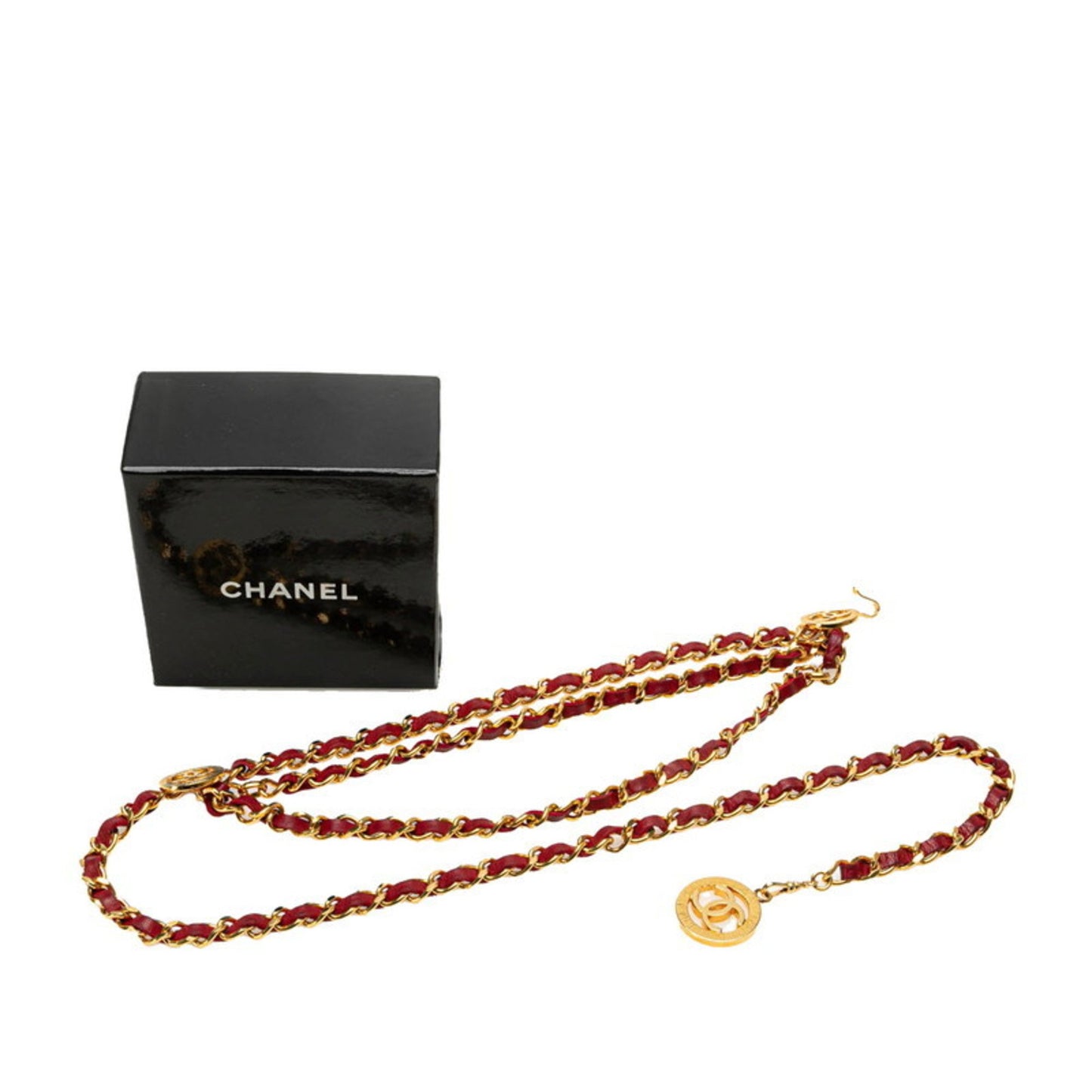 Chanel Red Leather Coco Mark