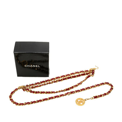 Chanel Red Leather Coco Mark