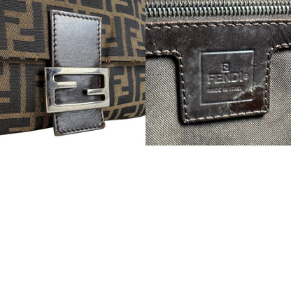 Fendi Brown Canvas Mamma Baguette