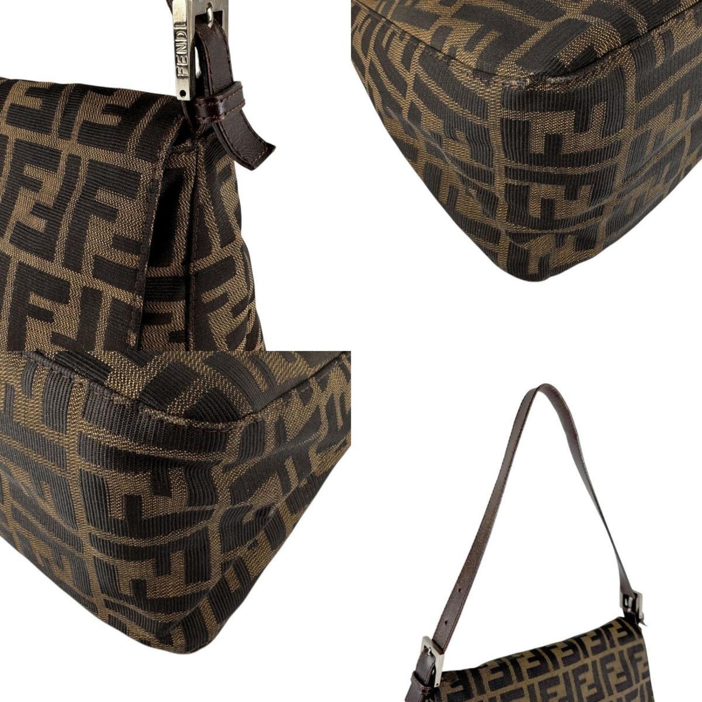 Fendi Brown Canvas Mamma Baguette
