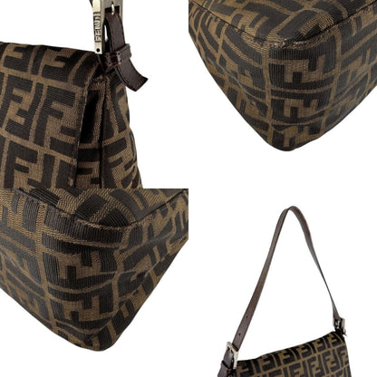Fendi Brown Canvas Mamma Baguette