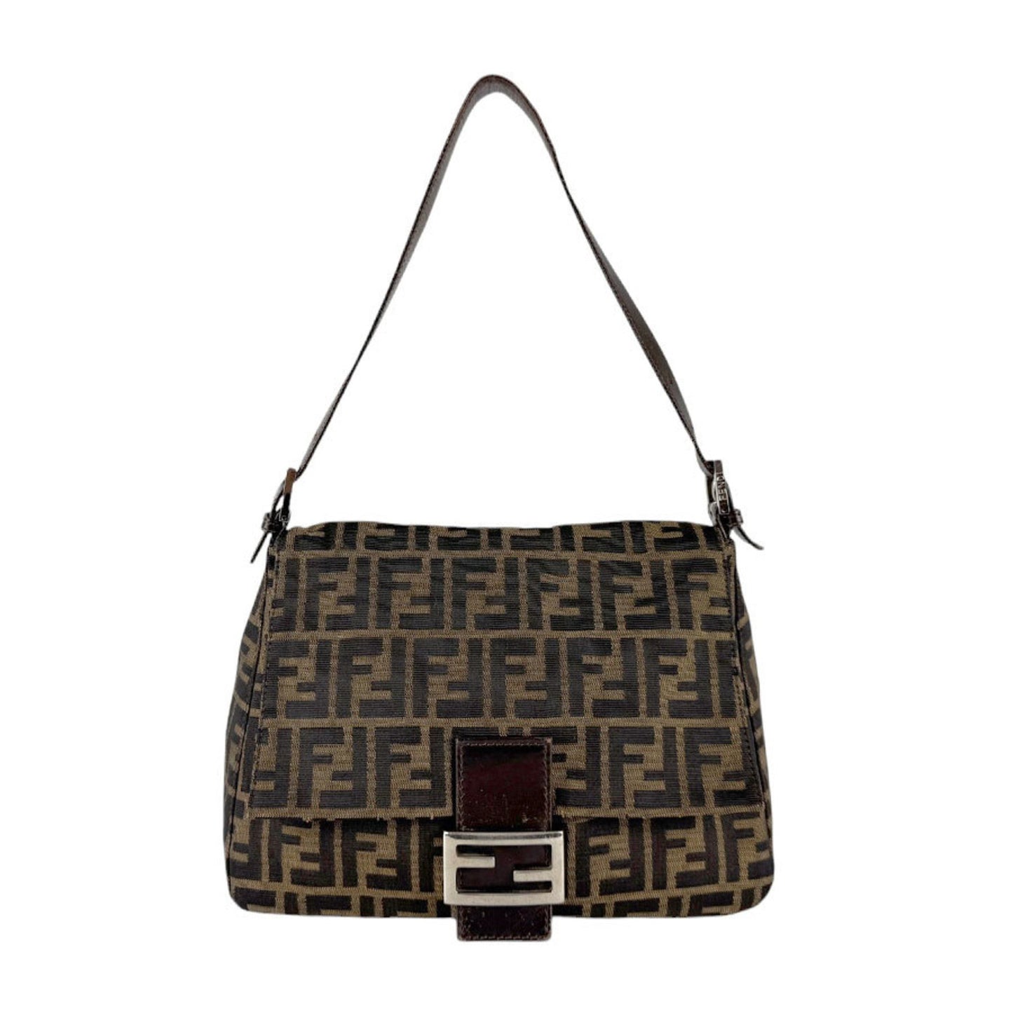 Fendi Brown Canvas Mamma Baguette