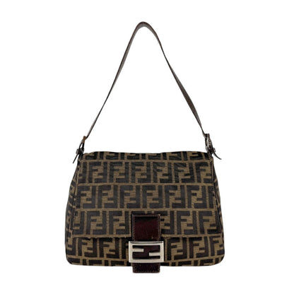 Fendi Brown Canvas Mamma Baguette