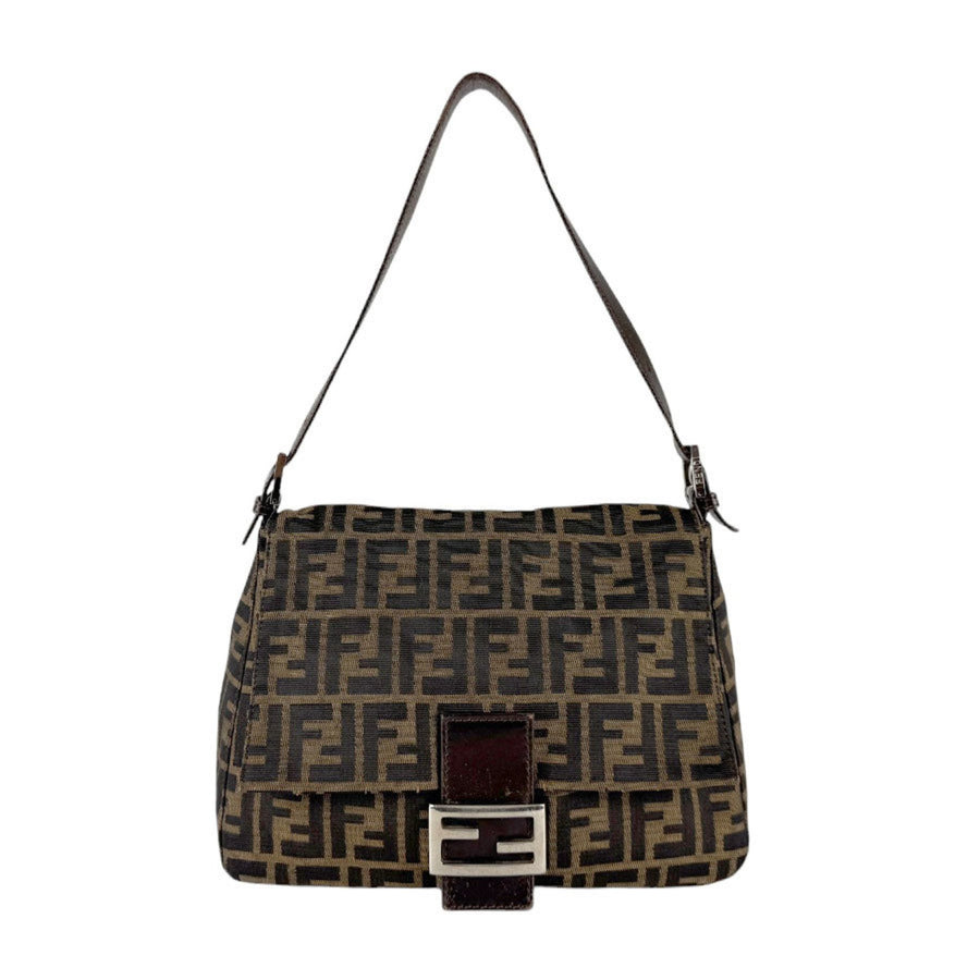 Fendi Brown Canvas Mamma Baguette