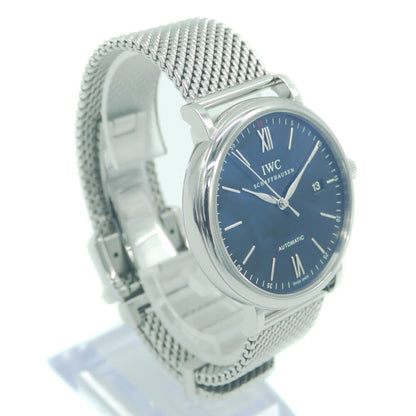 Iwc Schaffhausen Black Steel Watch