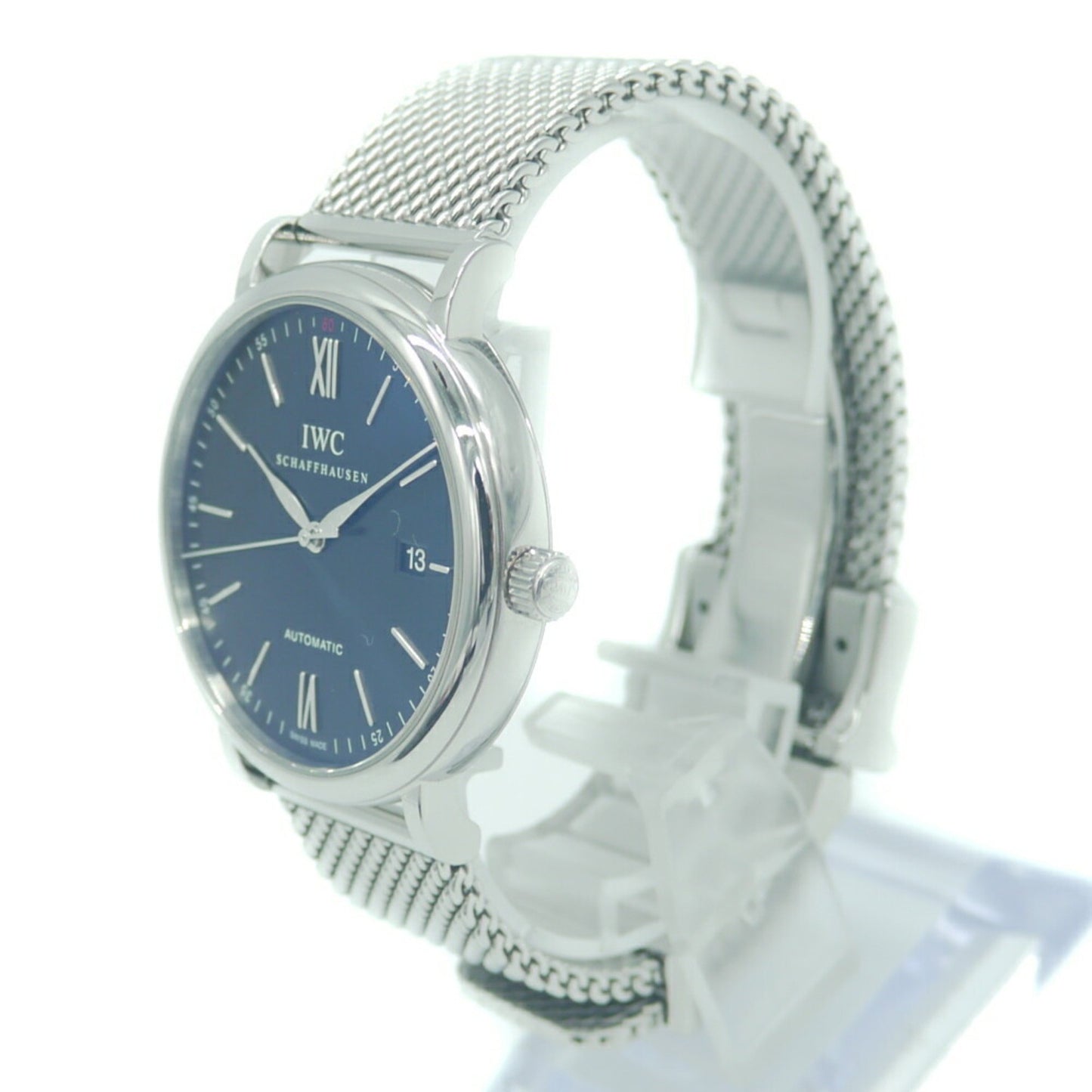 Iwc Schaffhausen Black Steel Watch